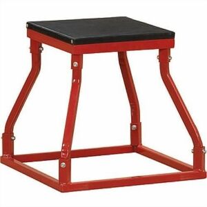 Modern Red and Black Metal Stool